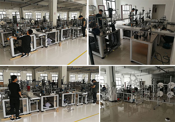 南京自動化n95口罩機(jī)設(shè)備車間展示