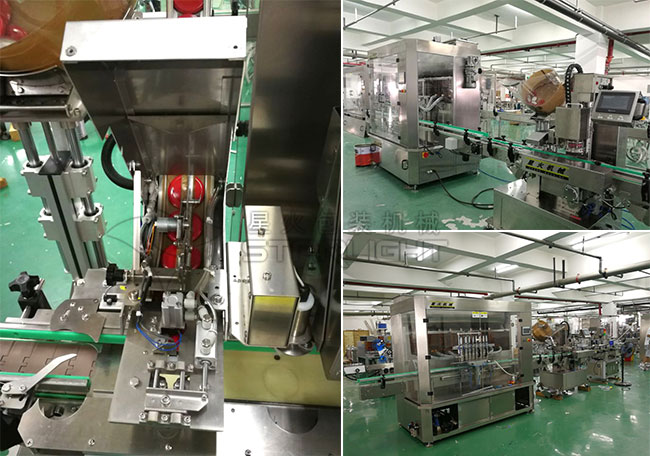 芝麻醬灌裝旋蓋封口機展示