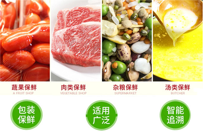 蔬菜保鮮膜自動(dòng)包裝機(jī)樣品展示