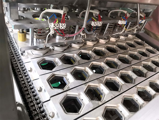 星火杯盒自動灌裝封口機設(shè)備展示